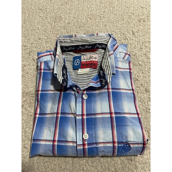 George Strait Cowboy Cut Collection by Wrangler Mens Sz XL Button Up Plaid Shirt - Picture 7 of 12
